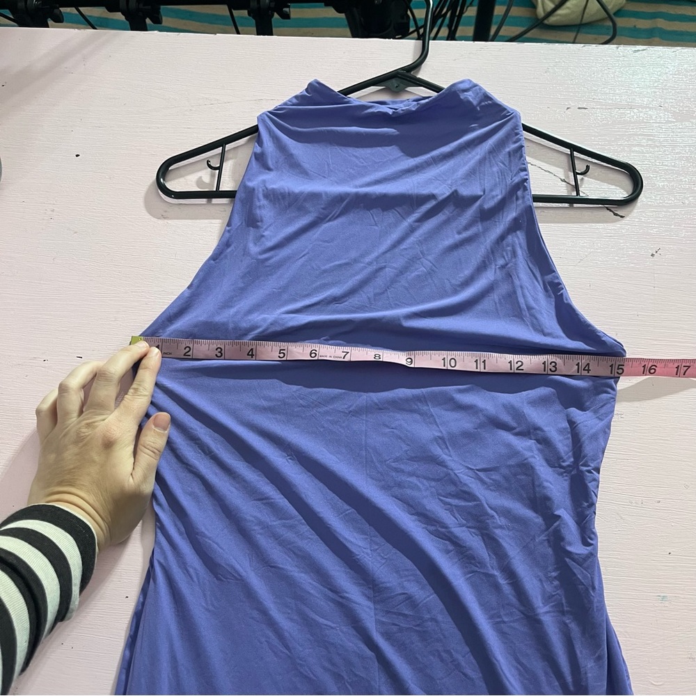 Naked Wardrobe Mock Neck Mini Dress Sleeveless Tank Bodycon Large Lined Stretchy - Picture 7 of 10